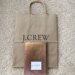 J. CREW Leather Passport Case, Rose Golden New